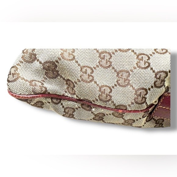 Gucci GG Supreme Canvas Shoulder Bag Brown Burgundy Vintage Style - Picture 4 of 15